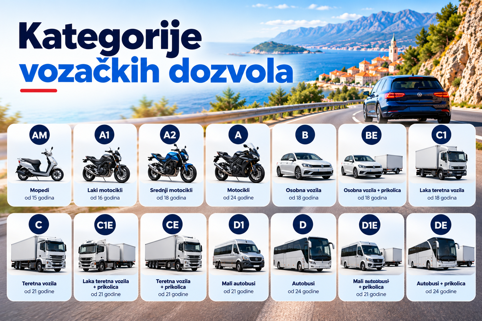 Kategorije vozačkih dozvola